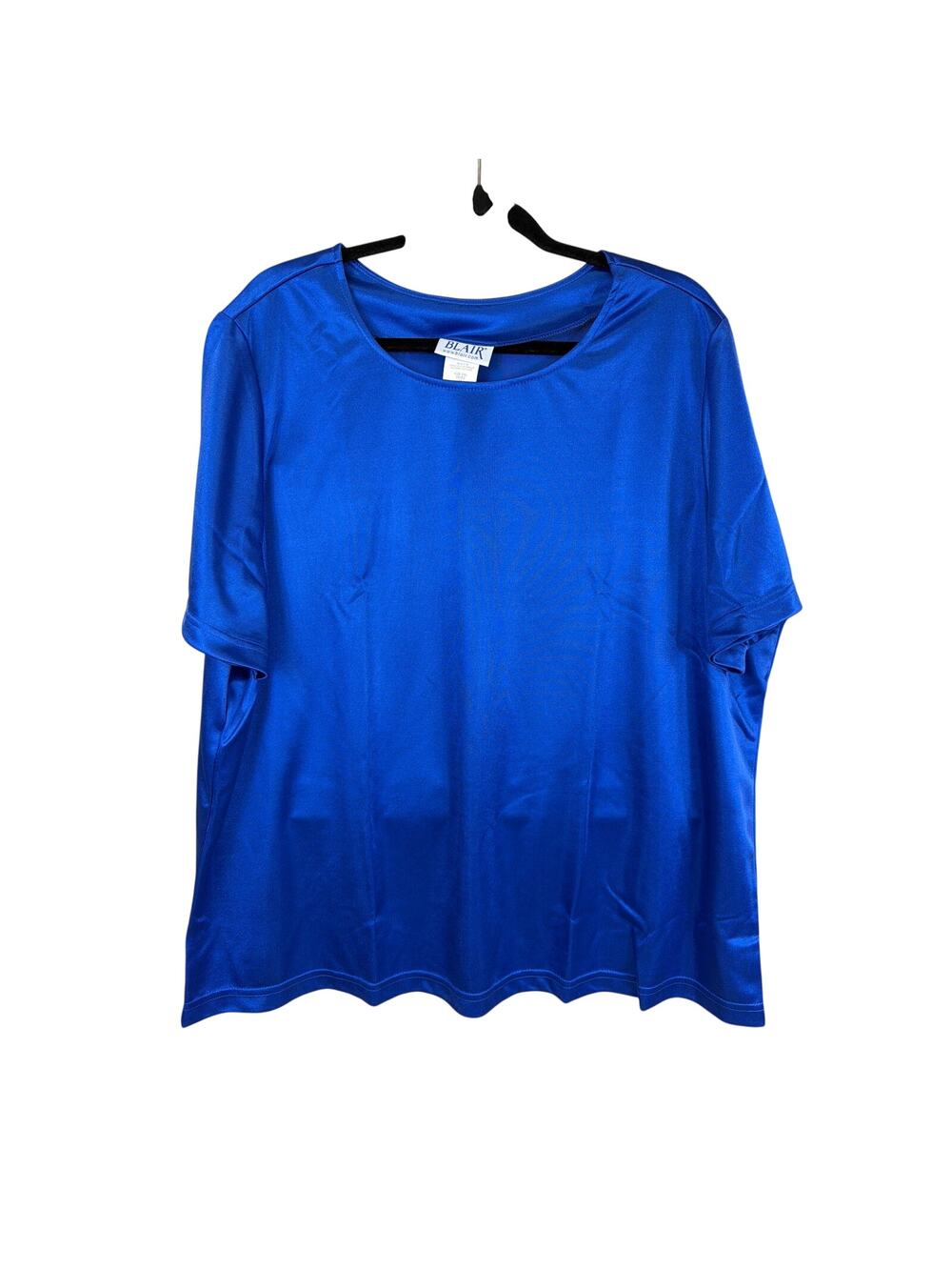 Blair Blue Satin Finish Short Sleeve T-Shirt Size 2XL
